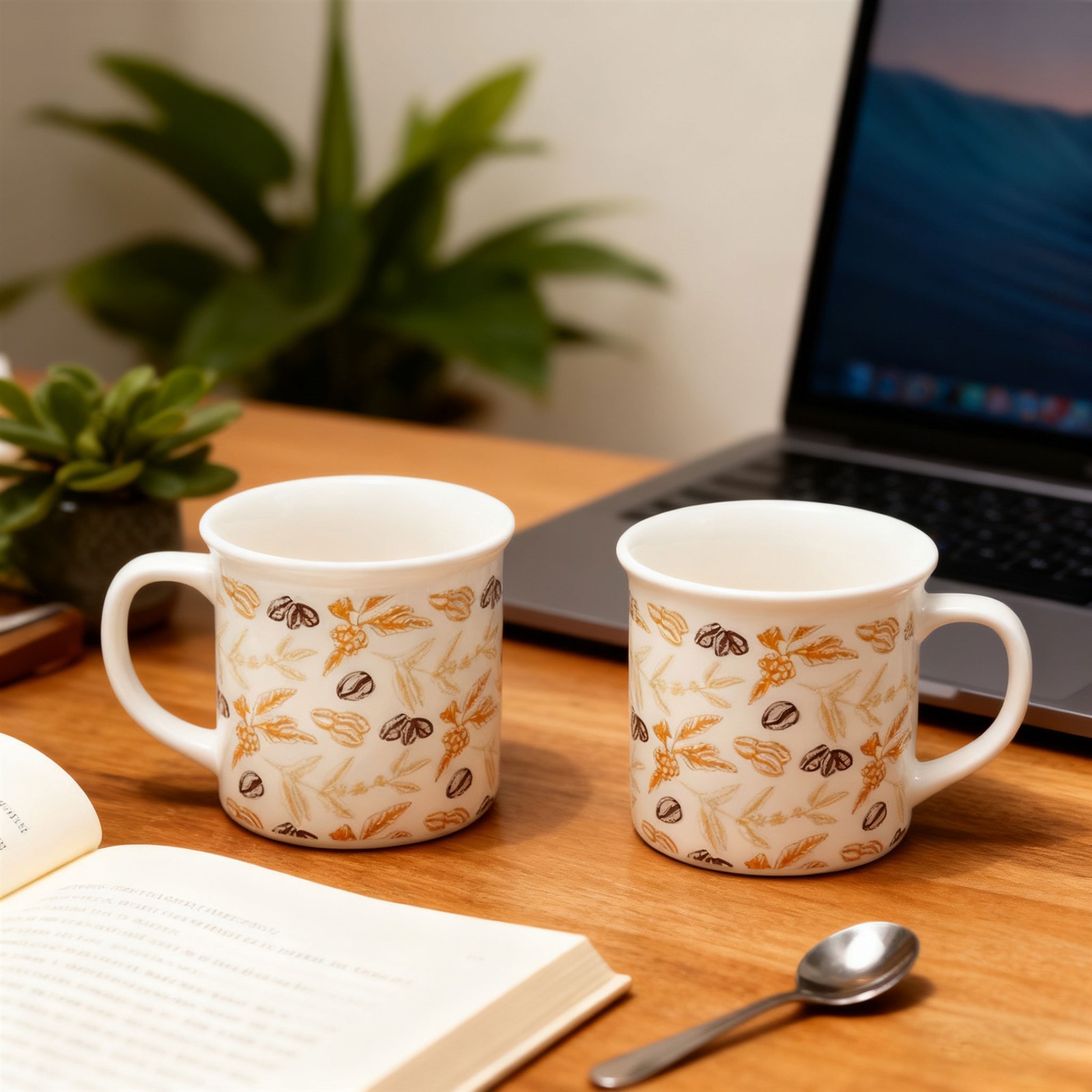 White Ceramic Campfire Coffee Mugs White Ceramic Campfire Coffee Mugs