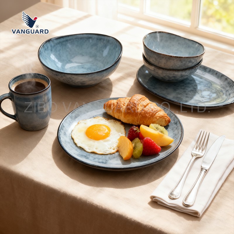 dinnerware set with reactive glaze finish dinnerware set with reactive glaze finish